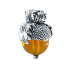Aurora Charm Oak Acorn Charm silver; brown sterling-silver; glass Dangle by The Alternative Bead. Your official Aurora Charm Retailer from Germany