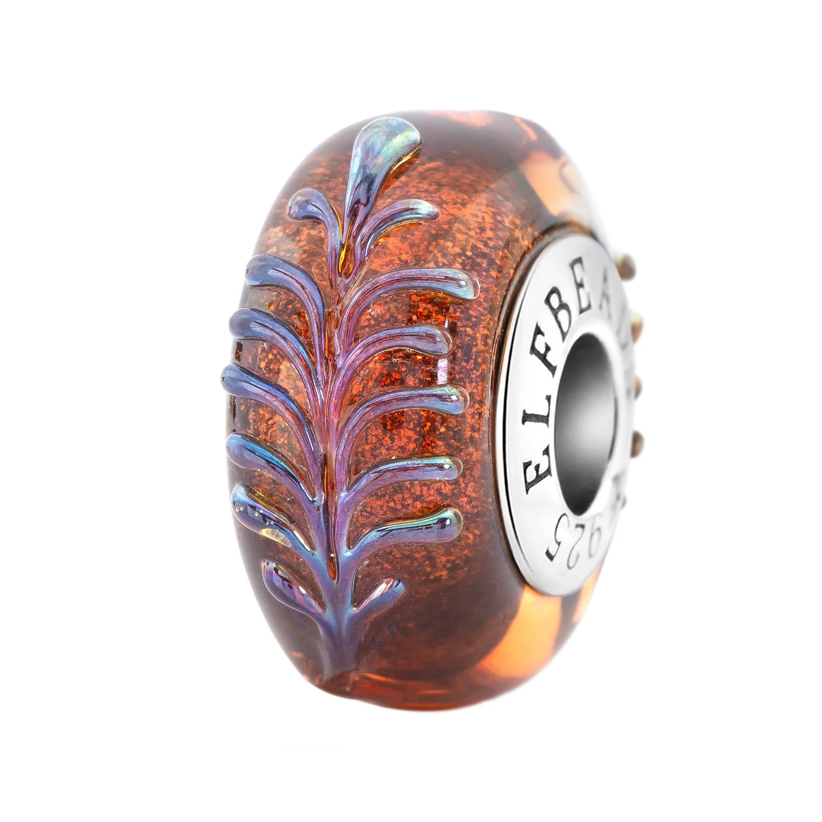 Elfbeads Amber Fern orange glass Bead by The Alternative Bead. Your official Elfbeads Retailer from Germany