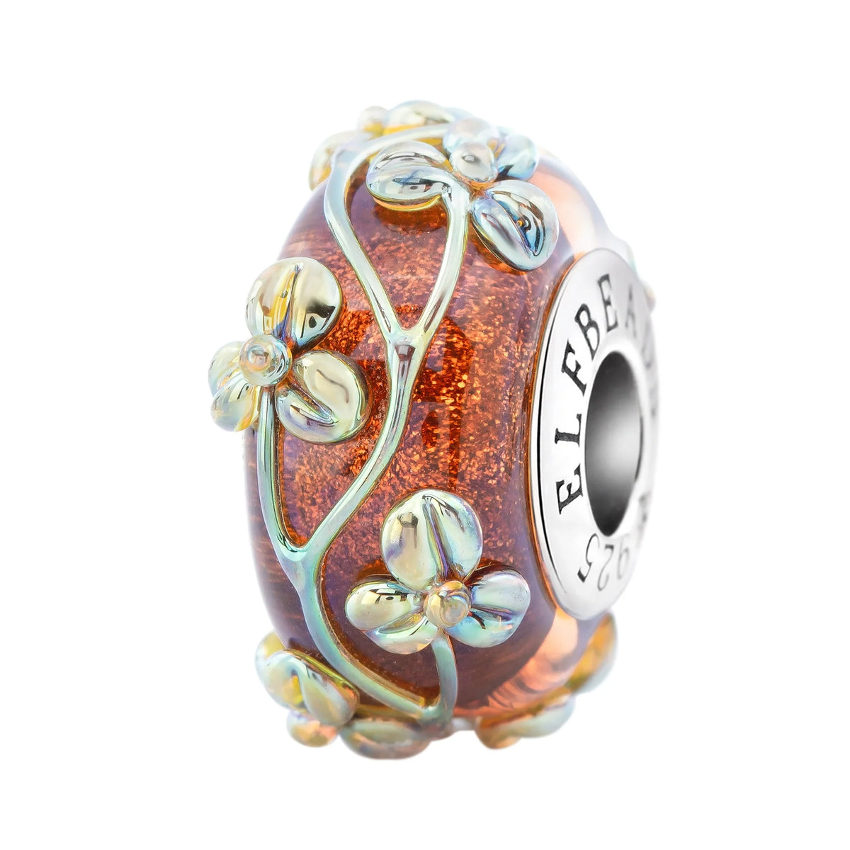 Elfbeads Amber Flowertwig orange glass Bead by The Alternative Bead. Your official Elfbeads Retailer from Germany