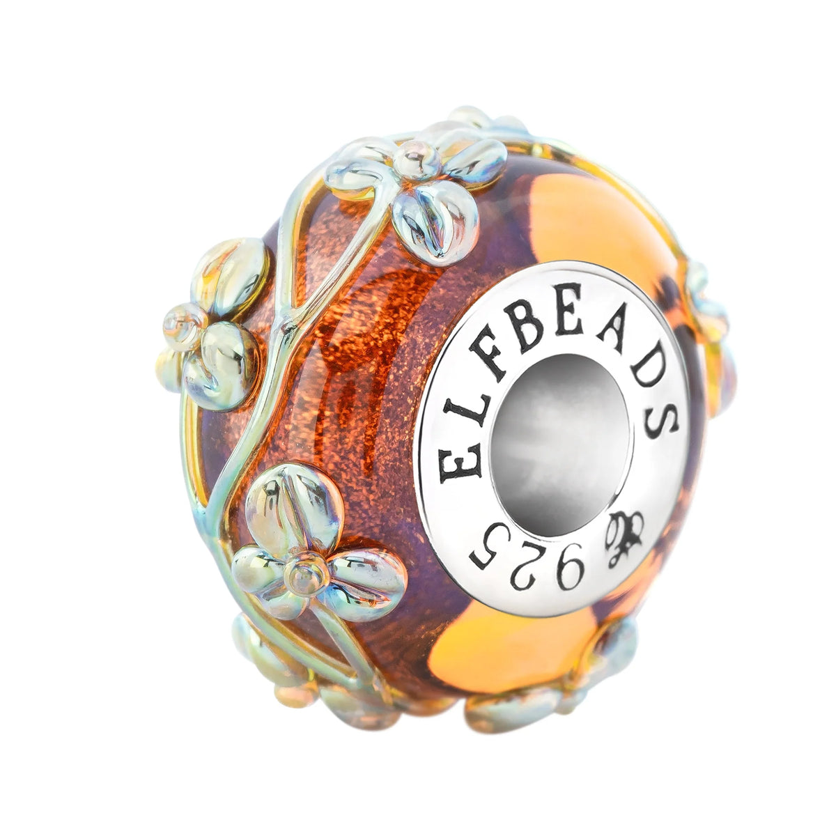 Elfbeads Amber Flowertwig orange glass Bead by The Alternative Bead. Your official Elfbeads Retailer from Germany