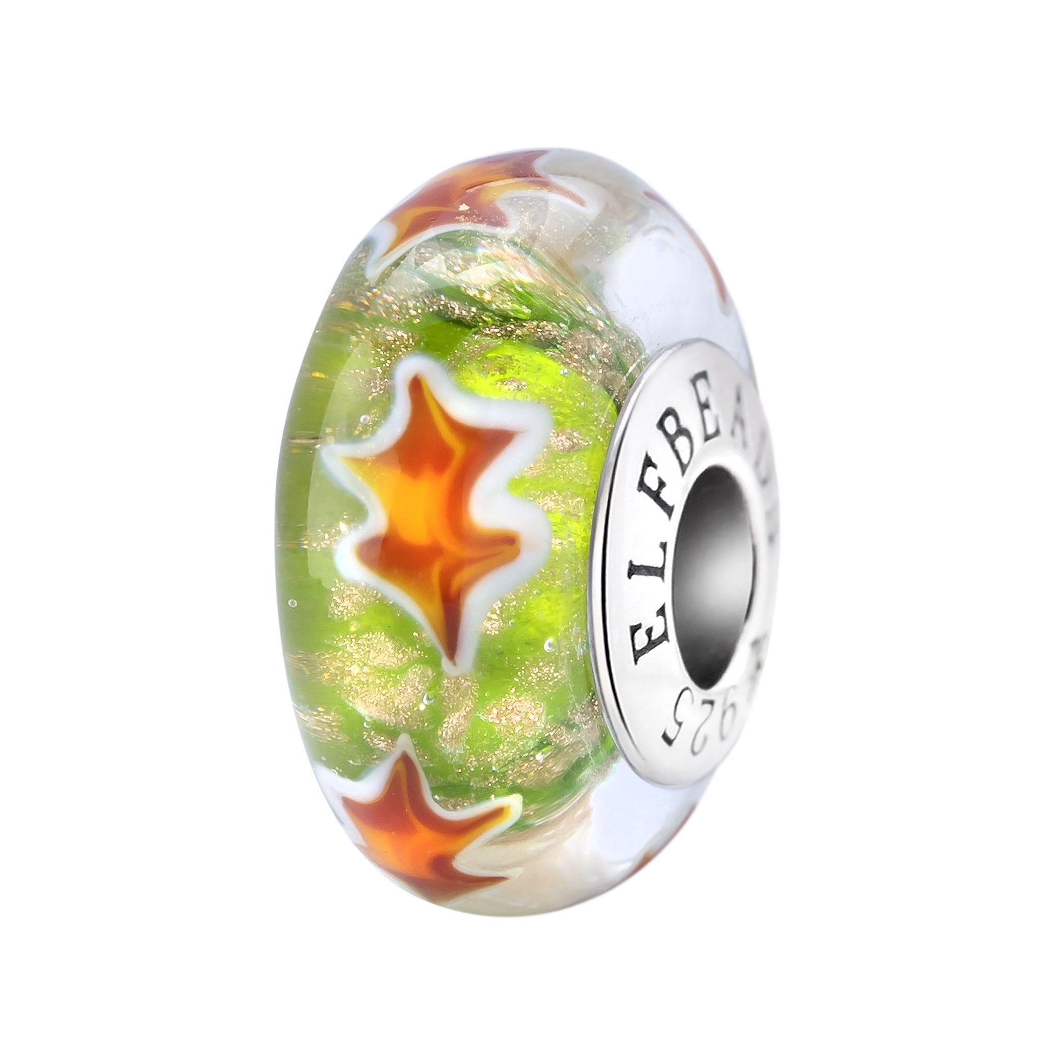 Elfbeads Amberleaf Alchemy green; brown glass Bead by The Alternative Bead. Your official Elfbeads Retailer from Germany