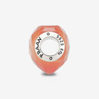 Praan Apricot Cat’s Eye Faceted Glass Heart Charm orange natural-stone Bead by The Alternative Bead. Your official Praan Retailer from Germany
