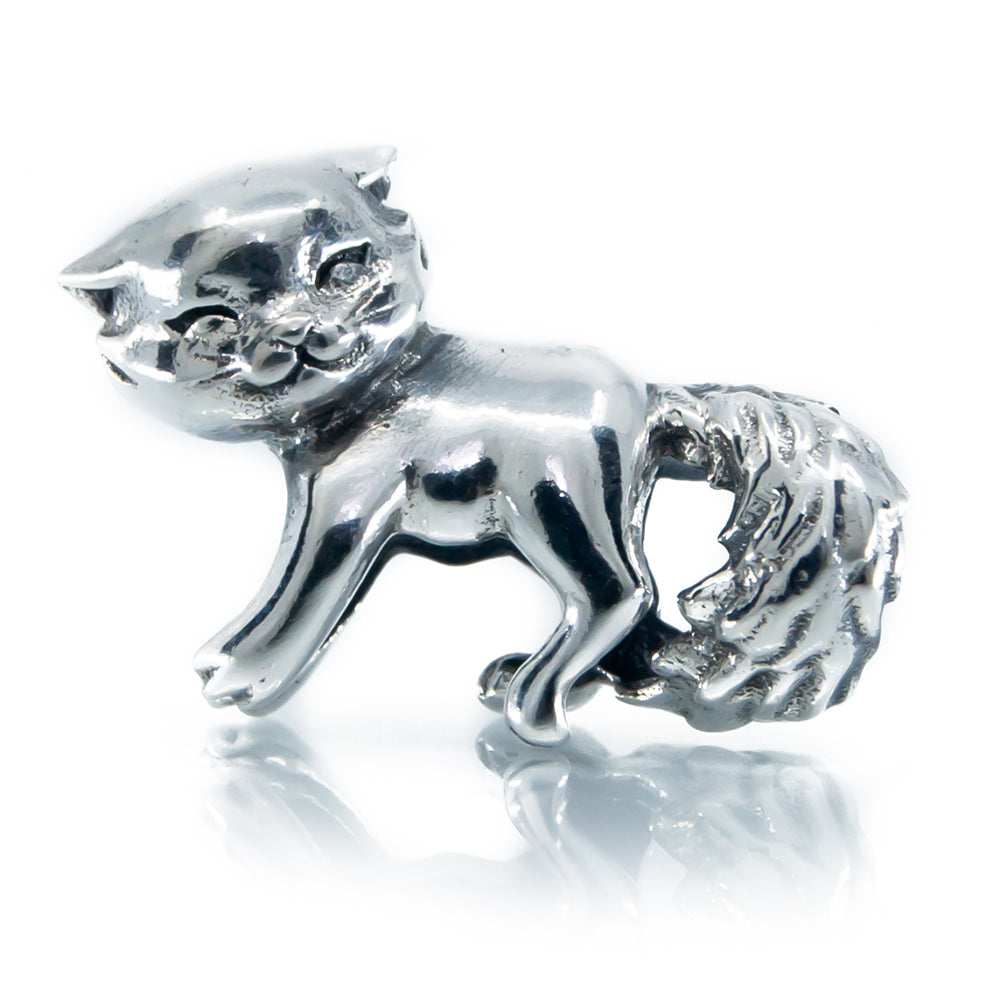 The Alternative Bead: Aurora Charm - Furry The Cat Sterling Silver Charm Picture 1