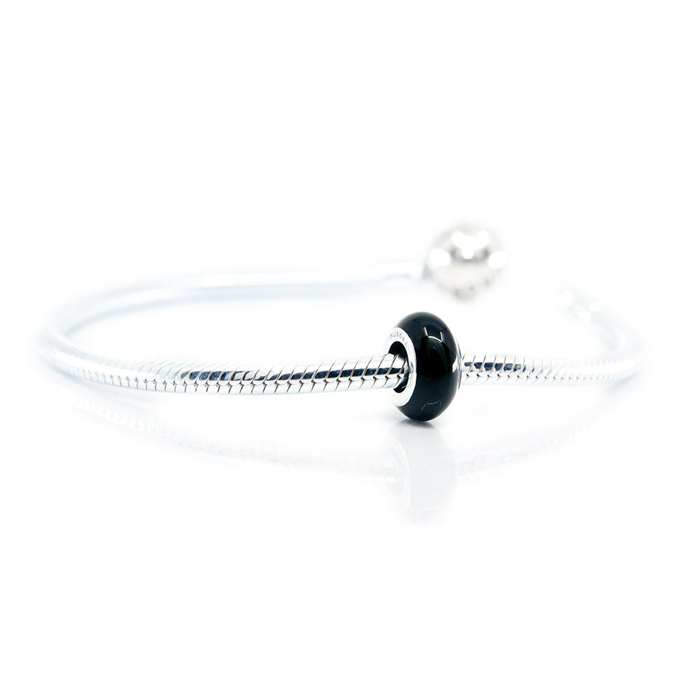 The Alternative Bead: Aurora Charm - Black Universal Enamel Stopper Sterling Silver Charm Picture 2