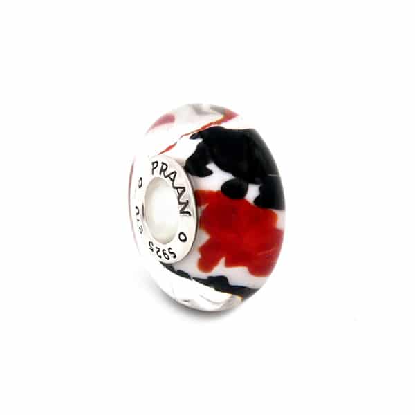 Praan Koi Fish black and white and red glass Bead by The Alternative Bead. Your official Praan Retailer from Germany