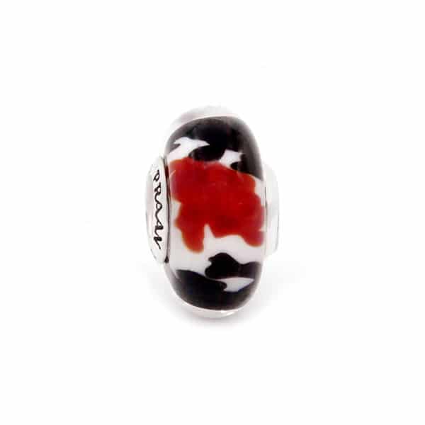 Praan Koi Fish black and white and red glass Bead by The Alternative Bead. Your official Praan Retailer from Germany