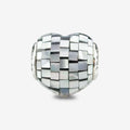 Praan Blue Steel Mother Of Pearl Heart Charm silver mother-of-pearl Bead by The Alternative Bead. Your official Praan Retailer from Germany