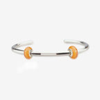 Praan Butterscotch Orange Cat’s Eye Stone Glass Stopper Charms orange natural-stone Stopper by The Alternative Bead. Your official Praan Retailer from Germany