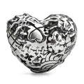 OHM Beads Patched Heart silver sterling-silver Bead by The Alternative Bead. Your official OHM Beads Retailer from Germany