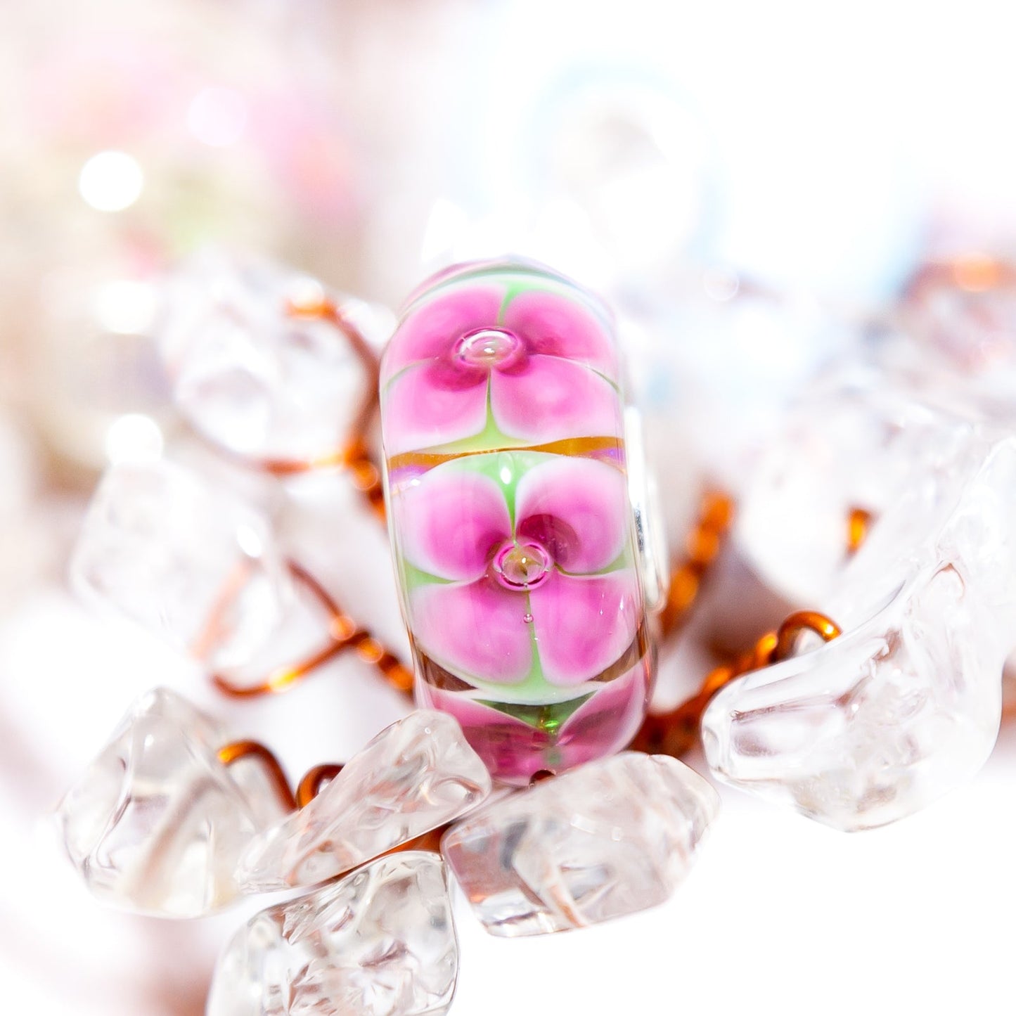  Elfbeads Cherry Blossom Charm by The Alternative Bead 