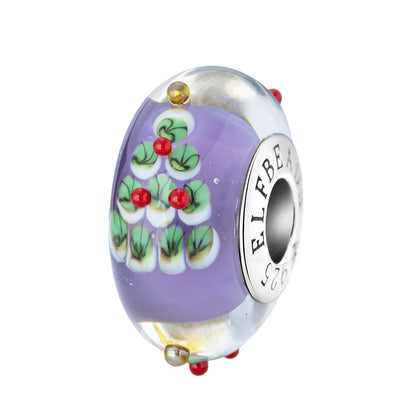 Silver; Purple Elfbeads Christmas Tree Lavender Wonderland Charm by The Alternative Bead 