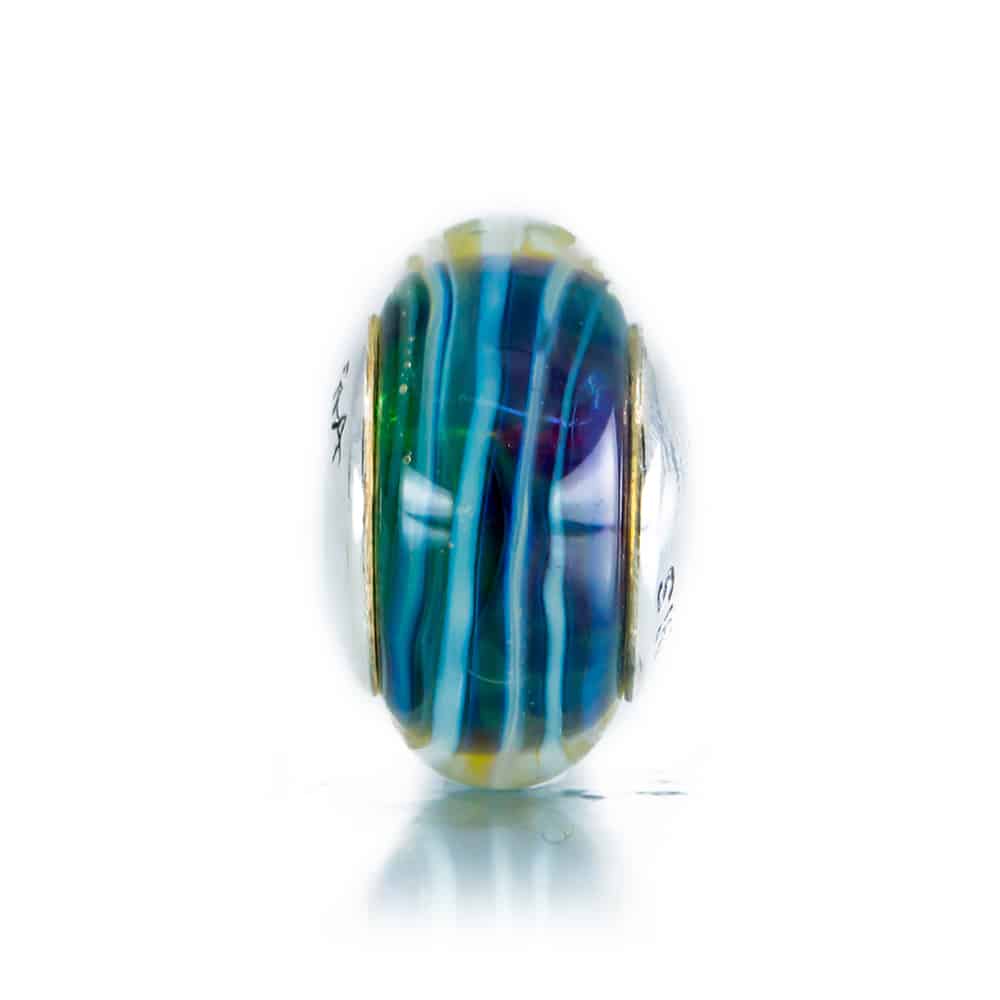 The Alternative Bead: Aurora Charm - Duel of Destiny Glass Bead Sterling Silver Charm Picture 2