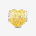 Praan Grace Heart Charm yellow crystal Bead by The Alternative Bead. Your official Praan Retailer from Germany