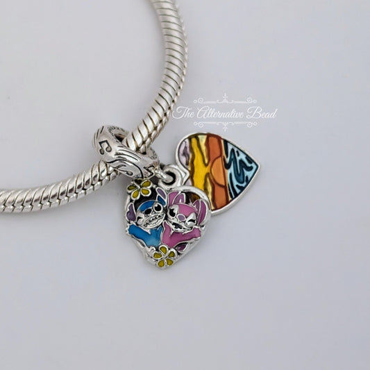 Stitch & Angel Heart Dangle