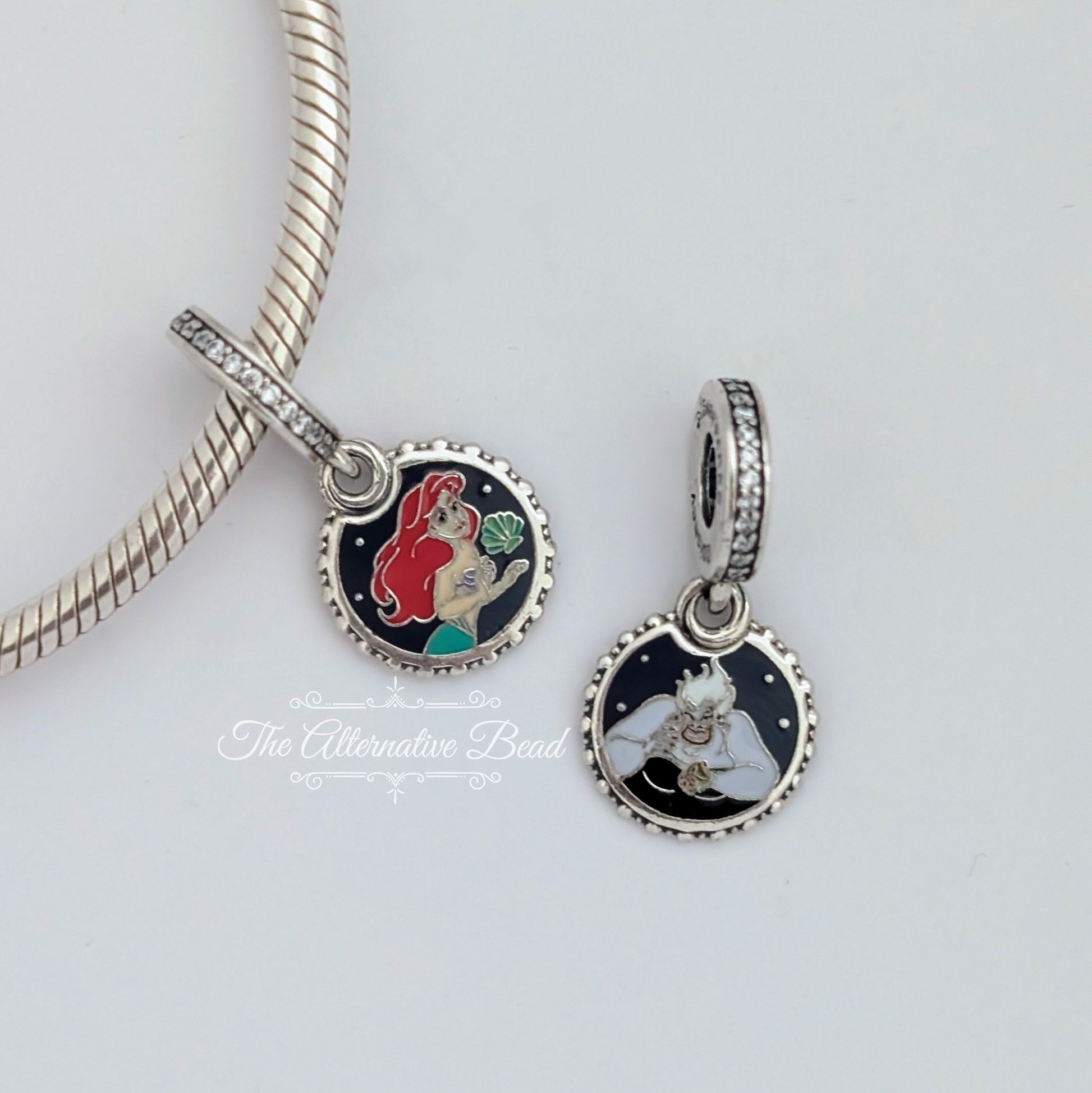 Disney x Pandora Ariel & Ursula Dangle silver sterling-silver; enamel Dangle by The Alternative Bead. Your official Disney x Pandora Retailer from Germany