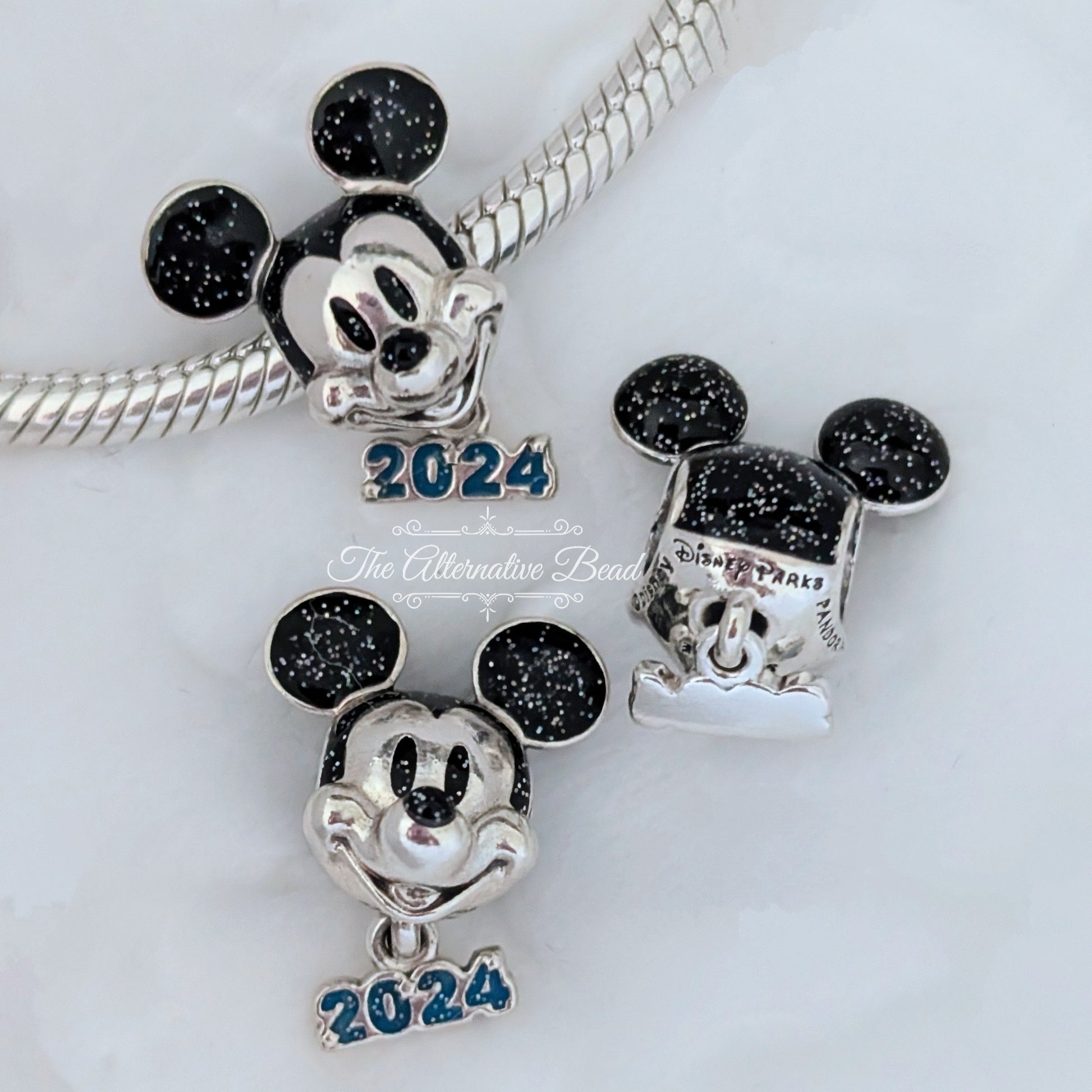 Disney x Pandora Mickey Mouse 2024 Charm black; silver sterling-silver; enamel Bead by The Alternative Bead. Your official Disney x Pandora Retailer from Germany