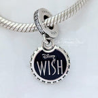 Disney x Pandora Wish Star Dangle black and silver sterling-silver and enamel Dangle by The Alternative Bead. Your official Disney x Pandora Retailer from Germany