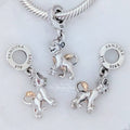 Disney x Pandora Disney 100th Anniversary Simba Lab-grown Diamond Dangle Charm silver and gold sterling-silver and gold and diamond Dangle by The Alternative Bead. Your official Disney x Pandora Retailer from Germany