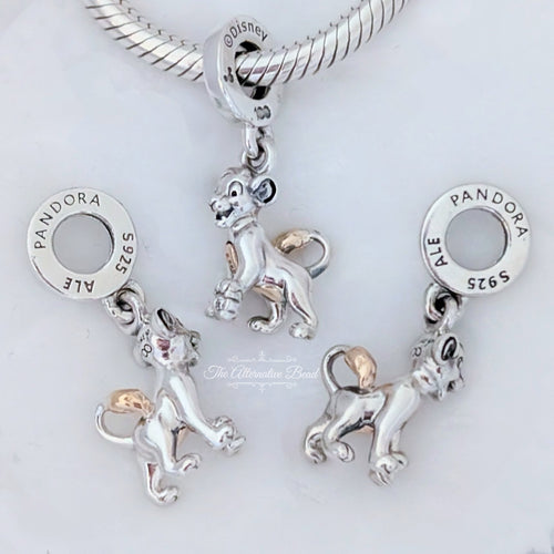 Disney x Pandora Disney 100th Anniversary Simba Lab-grown Diamond Dangle Charm silver and gold sterling-silver and gold and diamond Dangle by The Alternative Bead. Your official Disney x Pandora Retailer from Germany