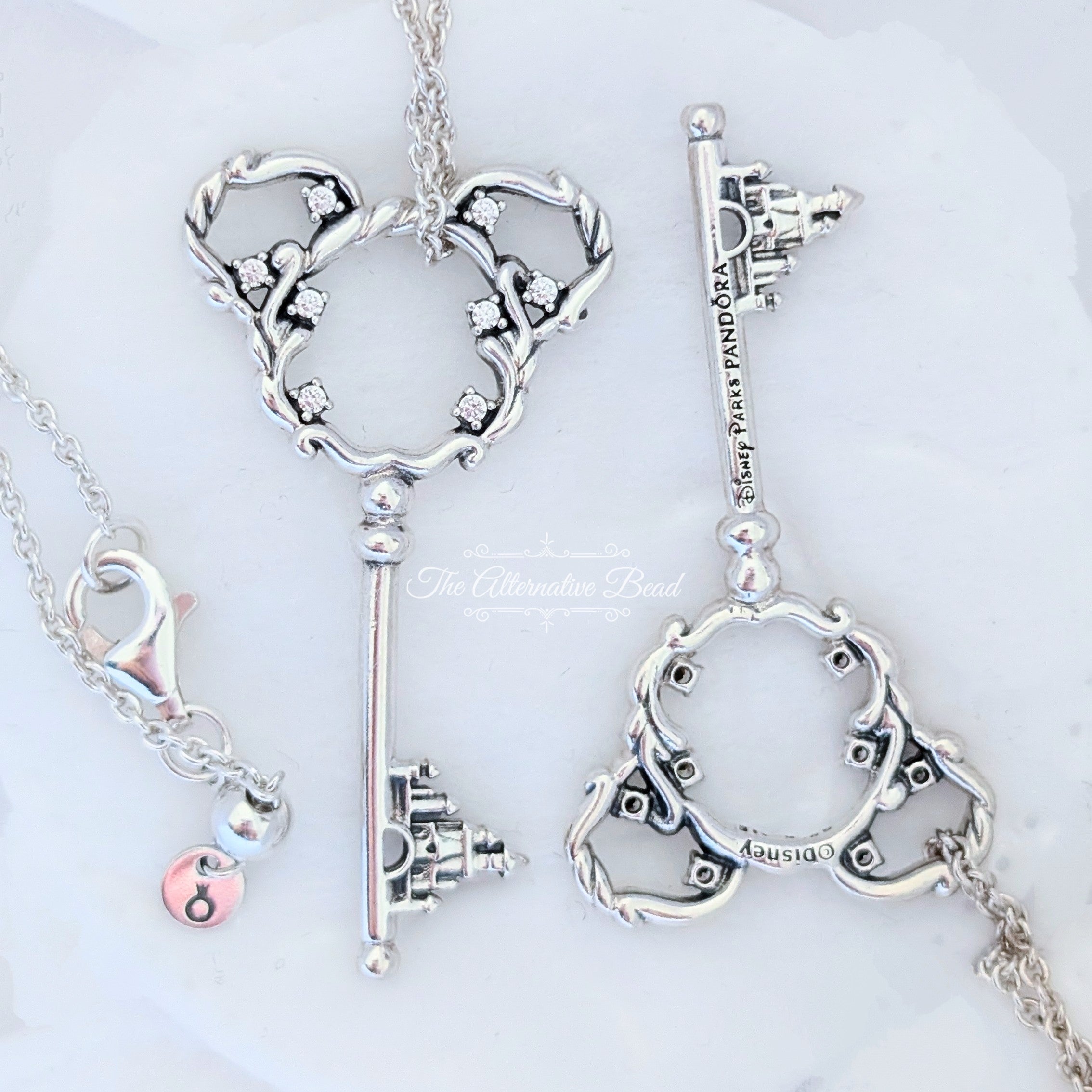 Disney x Pandora Mickey Mouse Castle Key Necklace silver sterling-silver Necklace by The Alternative Bead. Your official Disney x Pandora Retailer from Germany
