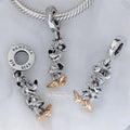 Disney x Pandora Disney 100th Anniversary Minnie Mouse Lab-grown Diamond Dangle Charm (799359C01) silver and gold sterling-silver and gold Dangle by The Alternative Bead. Your Jewelry Retailer from Germany