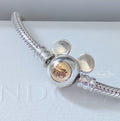 Disney x Pandora Sterling Silver and 14K Gold Disney 100th Anniversary Bracelet with Mickey Clasp (592514C00) silver and gold sterling-silver and gold Bracelet by The Alternative Bead. Your Jewelry Retailer from Germany