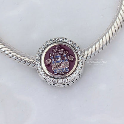 Disney x Pandora RunDisney 2025 Disneyland Princess Half Marathon 13.1k Sleeping Beauty silver; blue; pink sterling-silver; enamel Bead by The Alternative Bead. Your official Disney x Pandora Retailer from Germany