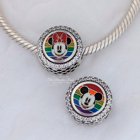 Pride Mickey & Minnie double sided Charm