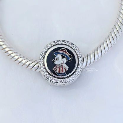 Disney x Pandora Mickey Mouse USA (EPCOT World Showcase) silver; blue sterling-silver; enamel Bead by The Alternative Bead. Your official Disney x Pandora Retailer from Germany