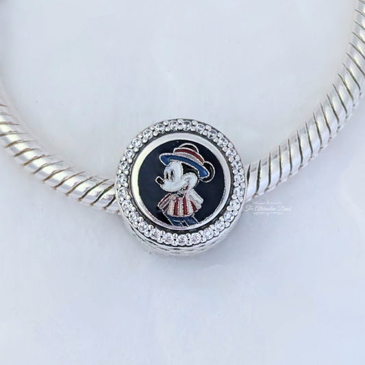 Disney x Pandora Mickey Mouse USA (EPCOT World Showcase) silver; blue sterling-silver; enamel Bead by The Alternative Bead. Your official Disney x Pandora Retailer from Germany