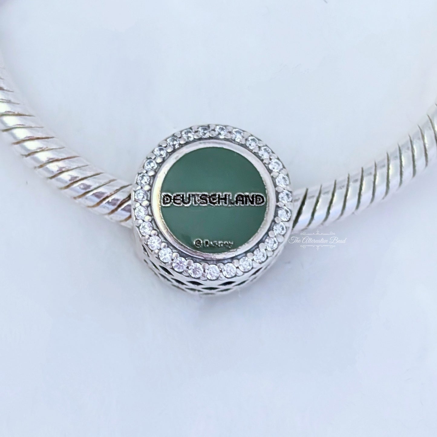 Disney x Pandora Mickey Mouse Germany (EPCOT World Showcase) silver; green sterling-silver; enamel Bead by The Alternative Bead. Your official Disney x Pandora Retailer from Germany
