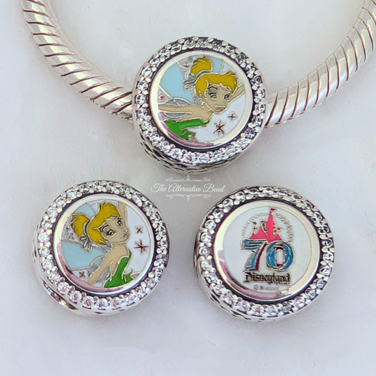 Disney x Pandora Disney Tinkerbell 70 Years Anniversary Charm silver and green and multicolor sterling-silver and enamel Bead by The Alternative Bead. Your official Disney x Pandora Retailer from Germany
