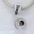 Disney x Pandora Disneyland Glass bead Charm silver and white sterling-silver and glass Bead by The Alternative Bead. Your official Disney x Pandora Retailer from Germany