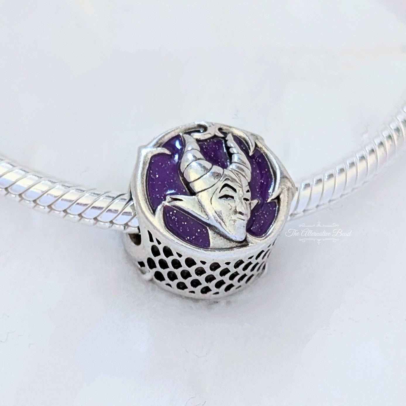 Disney x Pandora Disney Parks Maleficent Mistress of Evil Charm silver; purple; green sterling-silver Bead by The Alternative Bead. Your Jewelry Retailer from Germany