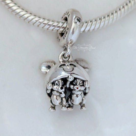Disney x Pandora Disney Parks Chip & Dale Charm silver sterling-silver; enamel Dangle by The Alternative Bead. Your Jewelry Retailer from Germany
