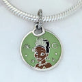 Disney x Pandora Princess Half Marathon Charm Run Disney Tiana 10k Pendant Dangle Charm silver and black and brown and green sterling-silver and enamel Dangle by The Alternative Bead. Your official Disney x Pandora Retailer from Germany
