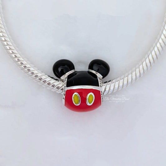 Disney x Pandora Mickey Mouse Icon red; black sterling-silver; enamel Bead by The Alternative Bead. Your official Disney x Pandora Retailer from Germany