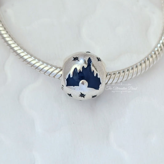 Disney x Pandora Disneyland Silver Castle Blue Charm silver; blue sterling-silver; enamel Bead by The Alternative Bead. Your official Disney x Pandora Retailer from Germany