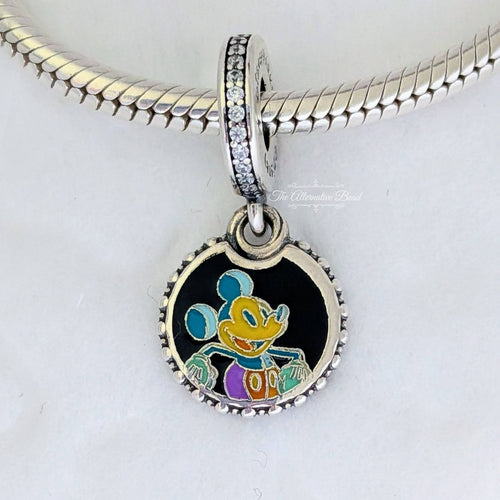 Disney x Pandora Disney Destination D23 2025 exclusive Mickey Mouse Dangle multicolor and black sterling-silver and enamel Dangle by The Alternative Bead. Your Jewelry Retailer from Germany