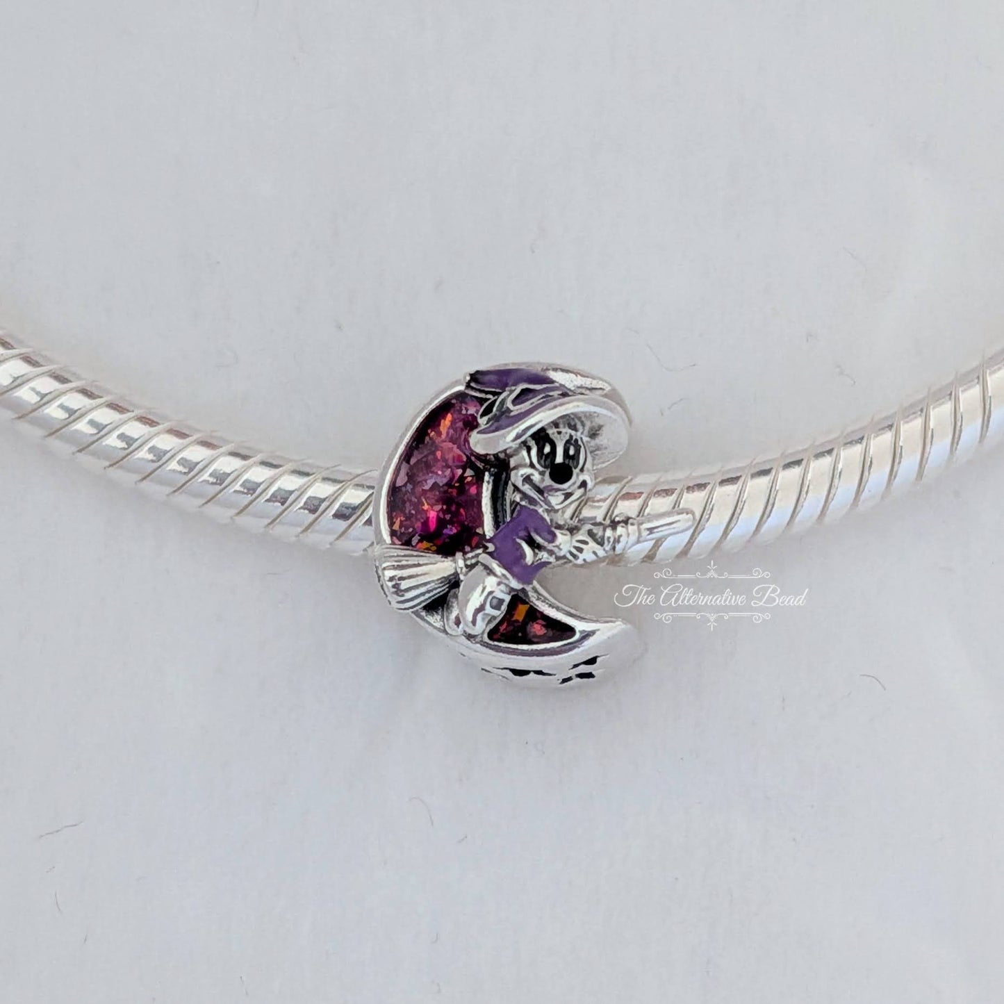 Minnie Mouse Glow-in-the-Dark Witch Halloween Charm