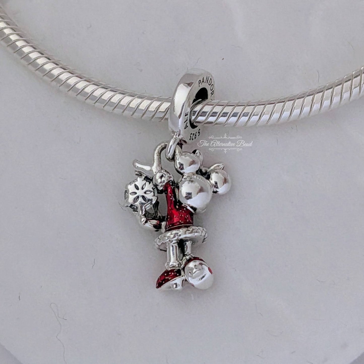 Minnie Mouse Crystal Snowflake Dangle