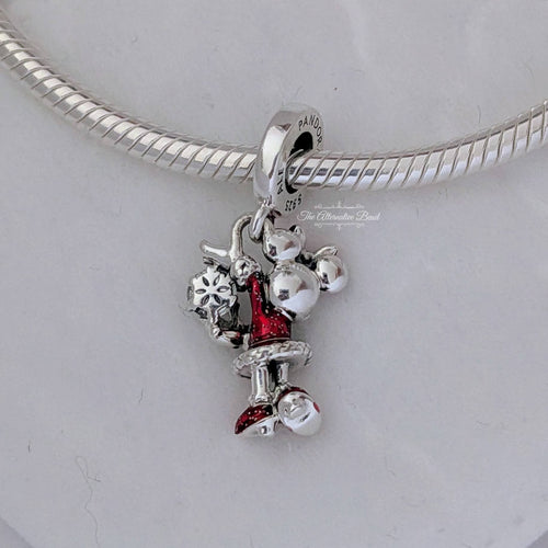 Disney x Pandora Minnie Mouse Crystal Snowflake Dangle silver and red sterling-silver and enamel and crystal Bead by The Alternative Bead. Your Jewelry Retailer from Germany