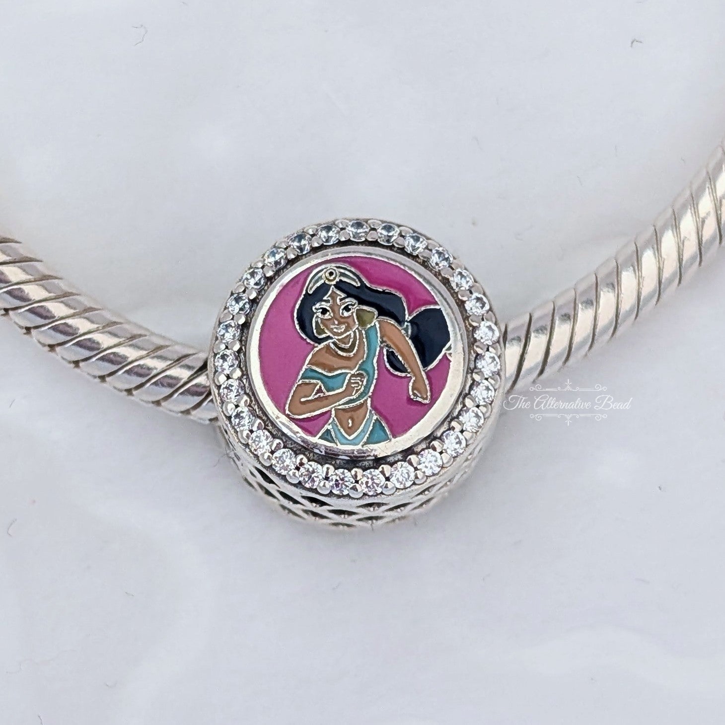 Disney x Pandora RunDisney 2025 Disneyland Princess Half Marathon 10k Jasmine silver; multicolor sterling-silver; enamel Bead by The Alternative Bead. Your Jewelry Retailer from Germany