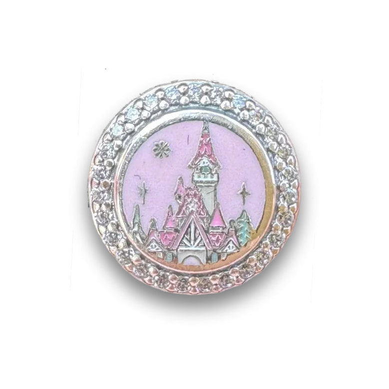 Disney x Pandora Pink Castle and Snowflake Limited Edition Charm pink; silver sterling-silver; enamel Bead by The Alternative Bead. Your Jewelry Retailer from Germany
