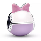 Disney x Pandora Daisy Duck Icon Charm pink; white; purple sterling-silver; enamel Bead by The Alternative Bead. Your Jewelry Retailer from Germany
