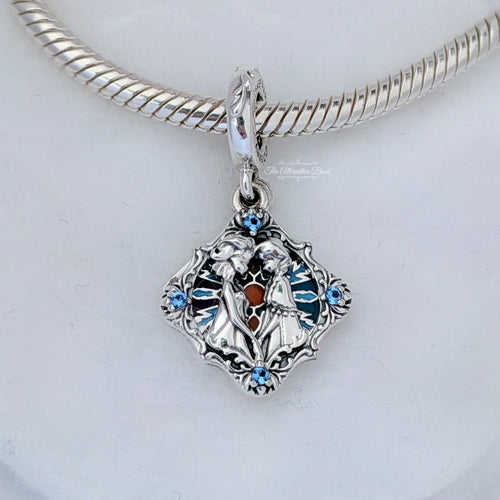 Disney x Pandora Disney World Of Frozen Double Dangle Charm silver; purple; blue sterling-silver; enamel Dangle by The Alternative Bead. Your Jewelry Retailer from Germany