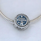 Disney x Pandora Disney World Of Frozen 2026 Button Charm silver; blue; white sterling-silver; enamel Bead by The Alternative Bead. Your Jewelry Retailer from Germany