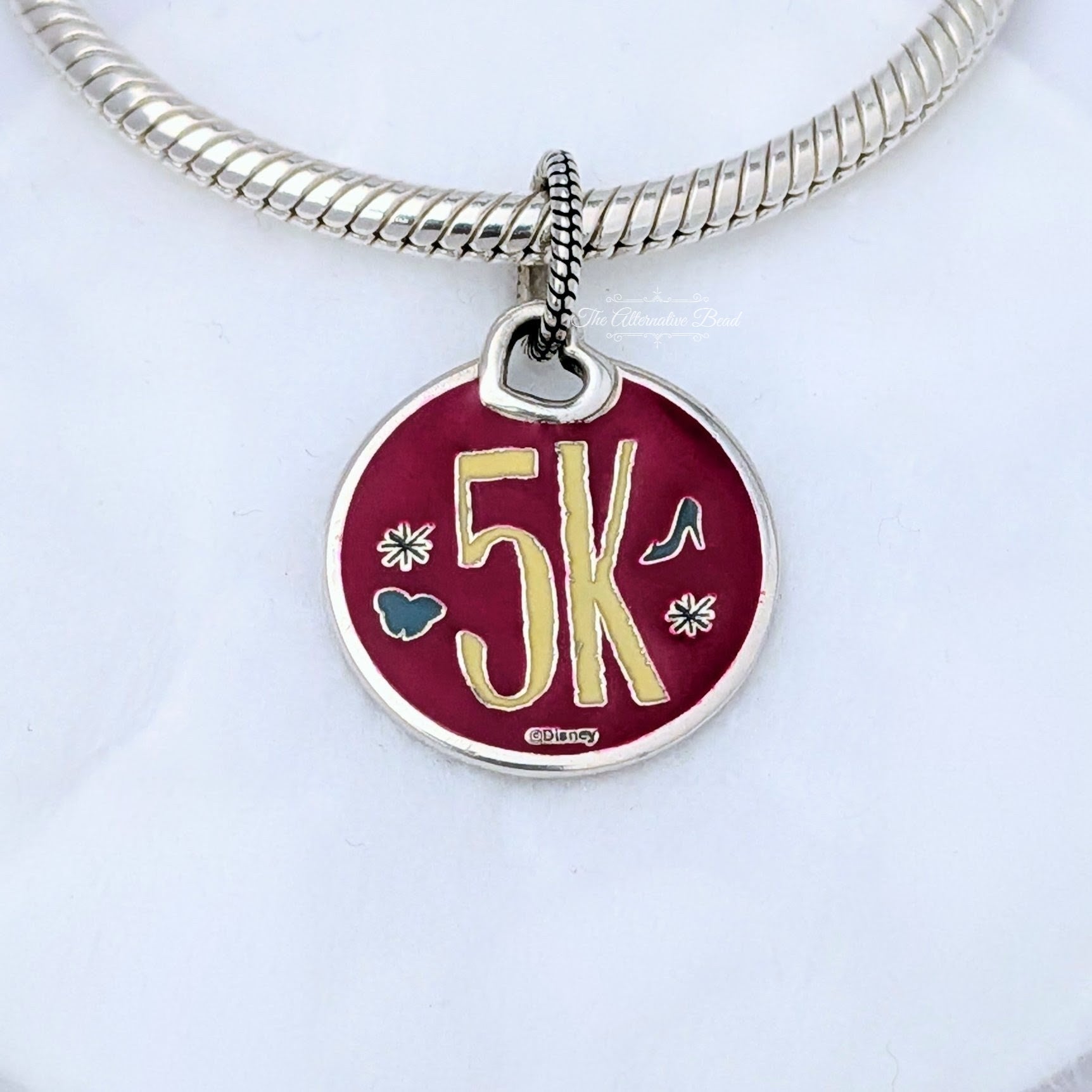 Disney x Pandora Princess Half Marathon Charm Run Disney Cinderella 5k Pendant Dangle Charm silver; red; pink; blue; multicolor sterling-silver; enamel Dangle by The Alternative Bead. Your Jewelry Retailer from Germany