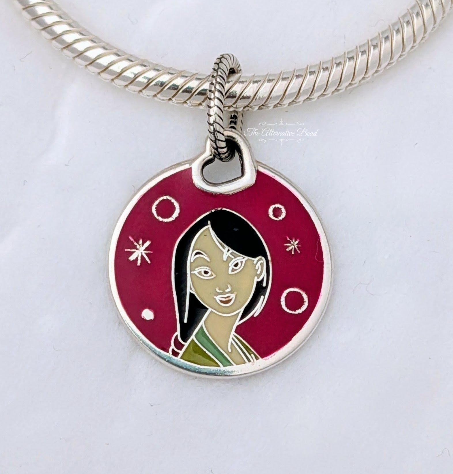 Disney x Pandora Princess Half Marathon Charm Run Disney Mulan 13.1k Pendant Dangle Charm silver; red; multicolor; green; black sterling-silver; enamel Dangle by The Alternative Bead. Your Jewelry Retailer from Germany