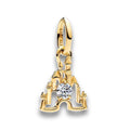 Disneyland Limited Edition 14k gold and Diamond Castle Dangle